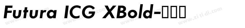 Futura ICG XBold字体转换